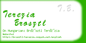 terezia brosztl business card